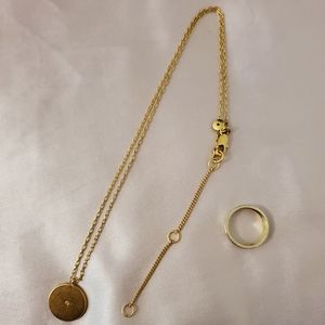 Madewell necklace and Shashi Ring